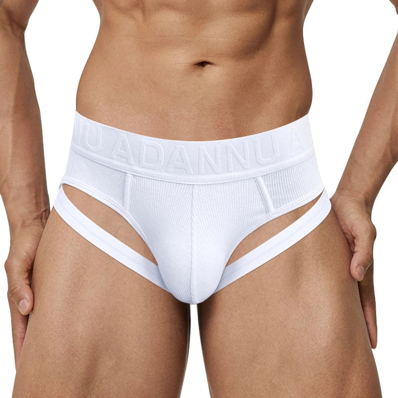 CMENIN Sexy Leg Strap Mens Sports Fitness Briefs Male Underwear Gays Slip Bikini Jockstrap Underpants Cotton Homme Bikini Briefs luvshop24