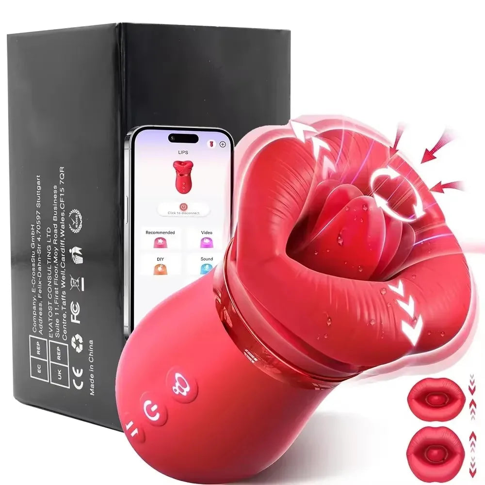 Sex Toys for Women Sucking Vibrator Tongue Licking 360 Rotation Nipple Clitoris Nipple Double Stimulation Female Adult Goods luvshop24