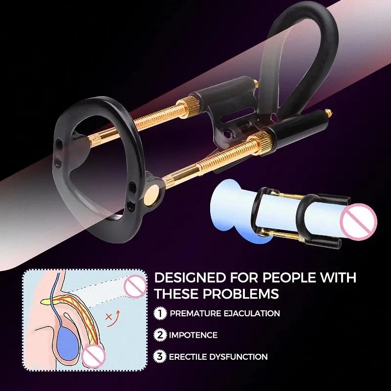 Penis Edge Extender Enlarge Device Adjustable Dick Enhancer Stretcher Penis Growth Sex Toys for Men Delay Lasting Trainer luvshop24