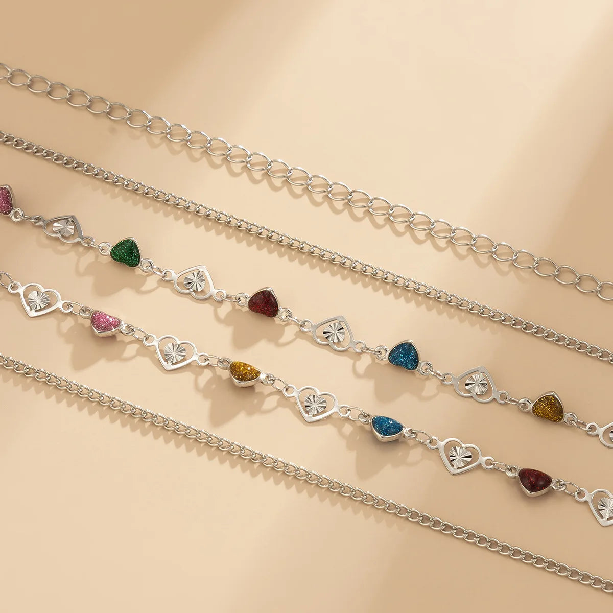 Summer Accessories Versatile Colorful Oil Drop Beads Chain Body Chain Bohemian Geometric Love Waist Chain Body Chains for Woman luvshop24