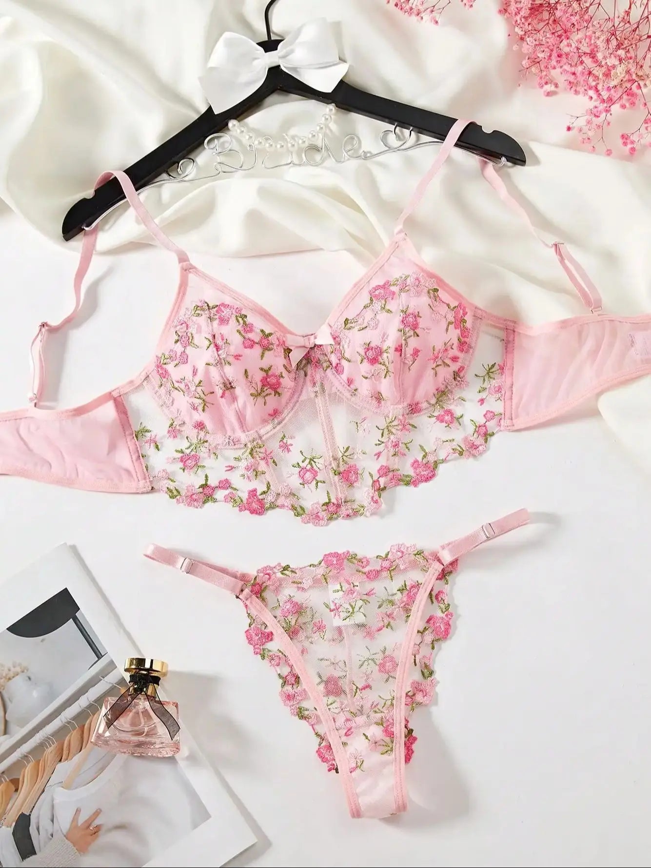 2025 Lace Sexy Erotic Floral Embroidery Lingerie Set Women Boho Sensual Erotic Sexy 2-Piece Bra + Panty Underwear Set luvshop24