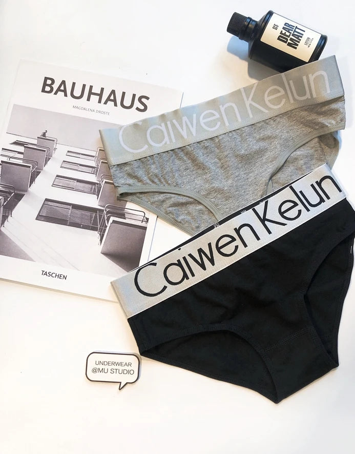 Ladies Breathable Cotton Knickers Elastic Silver Edged Belt Women's Underpants Sexy Wrap Buttocks Panties Seamless Girls Briefs luvshop24