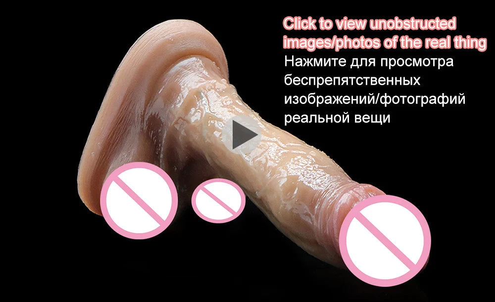18+ Realistic Dildos For Women Liquid Skin Silicone Dildo With Suction Cup Vaginal/G-Spot Masturbation Massage Penis Realista luvshop24