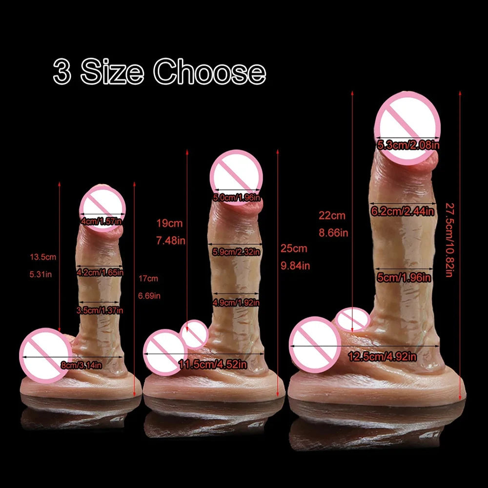 18+ Realistic Dildos For Women Liquid Skin Silicone Dildo With Suction Cup Vaginal/G-Spot Masturbation Massage Penis Realista luvshop24
