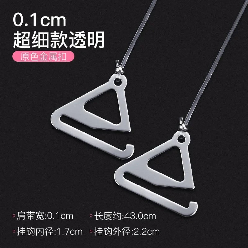 1 Pair Summer Transparent Bra with Silicone Bra Accessories Bra Straps Ladies Adjustable Transparent Hook Invisible Straps luvshop24