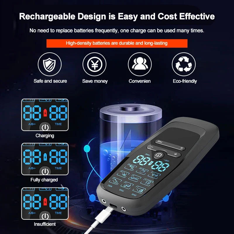 Physiotherapy Tens Muscle Stimulator Electric Ems Acupuncture Body Massage Digital Therapy Slimming Machine Electro Stimulator luvshop24