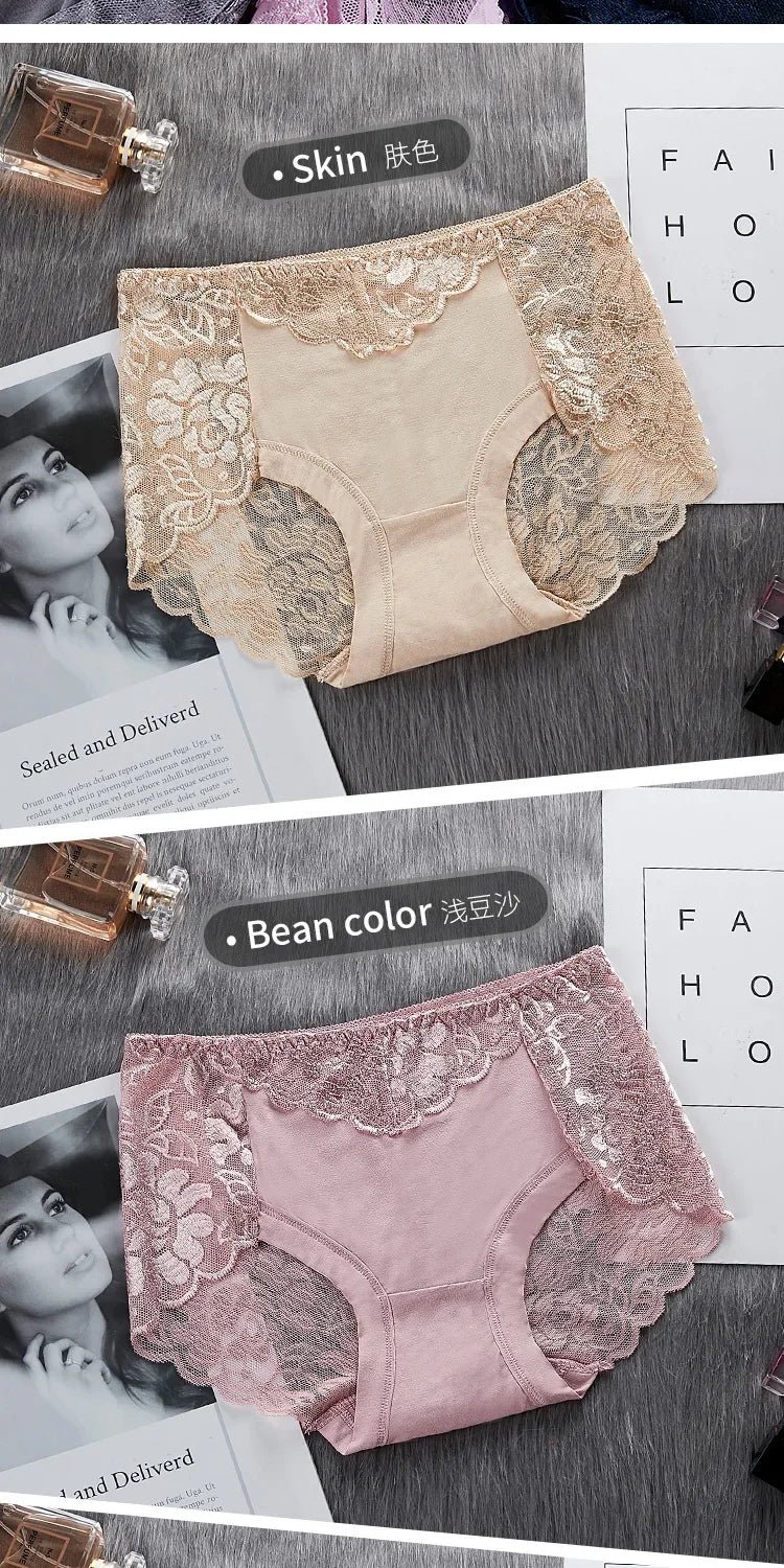 Lace Breathable Women's Underwear Panties Lace Lingerie Female Underwear Ladies Casual Underpants Seamless Women's Briefs luvshop24
