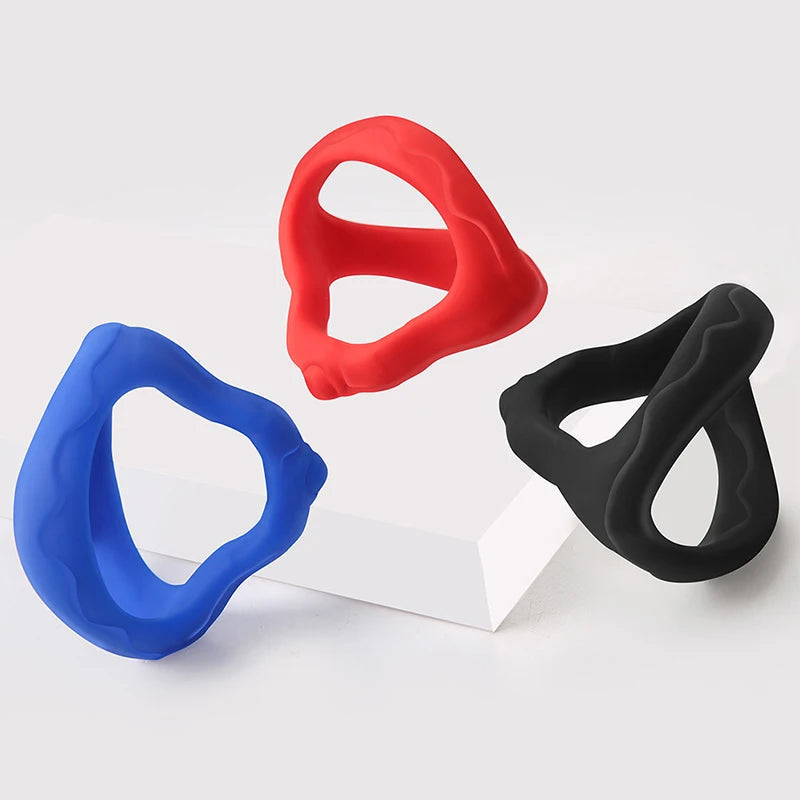 Cock Ring Penis Semen Lock Rings Male Reusable Delay Ejaculation Condom Scrotum Bondage Goods Couple Erection Adults Erotic Toys luvshop24