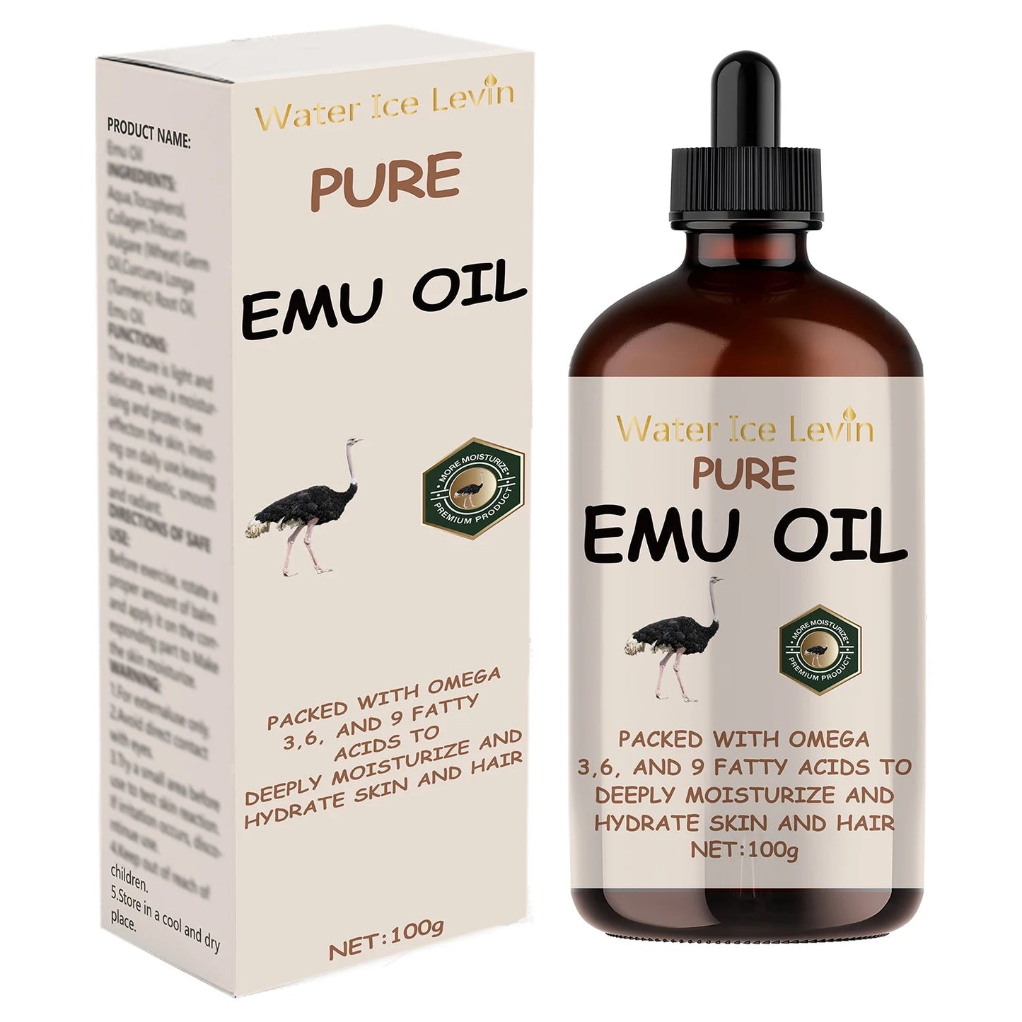 100ml Natural Vitamin E Essential Oil for Massage, Skin Care, Scraping, Shower, Face, Body, Nail, Hair, Eyelash Care Universal luvshop24