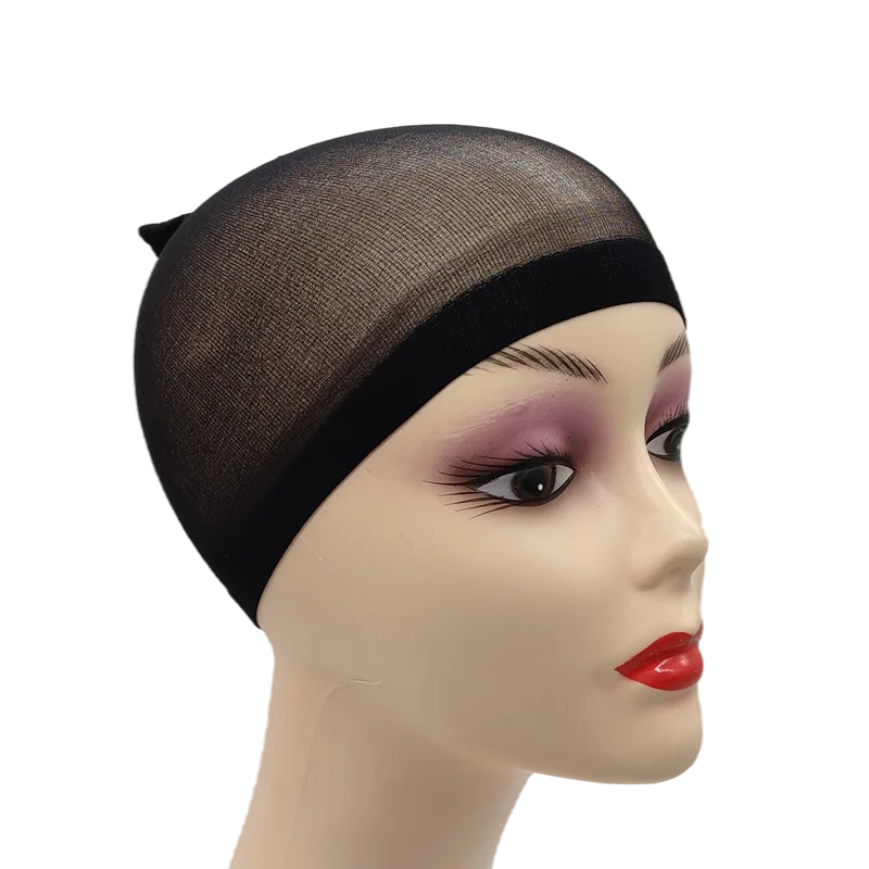 2pcs/Bag Top Stocking Wig Cap Hair Net For Weave Hair Wig Nets Black Brown Stretch Mesh Wig Cap For Making Wigs luvshop24