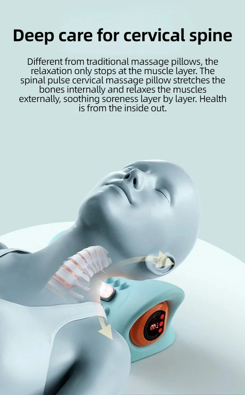 Electric Neck Massager USB Infrared Heating Airbag Neck Traction Vibration Shoulder Cervical Spine Shoulder Support Relax luvshop24