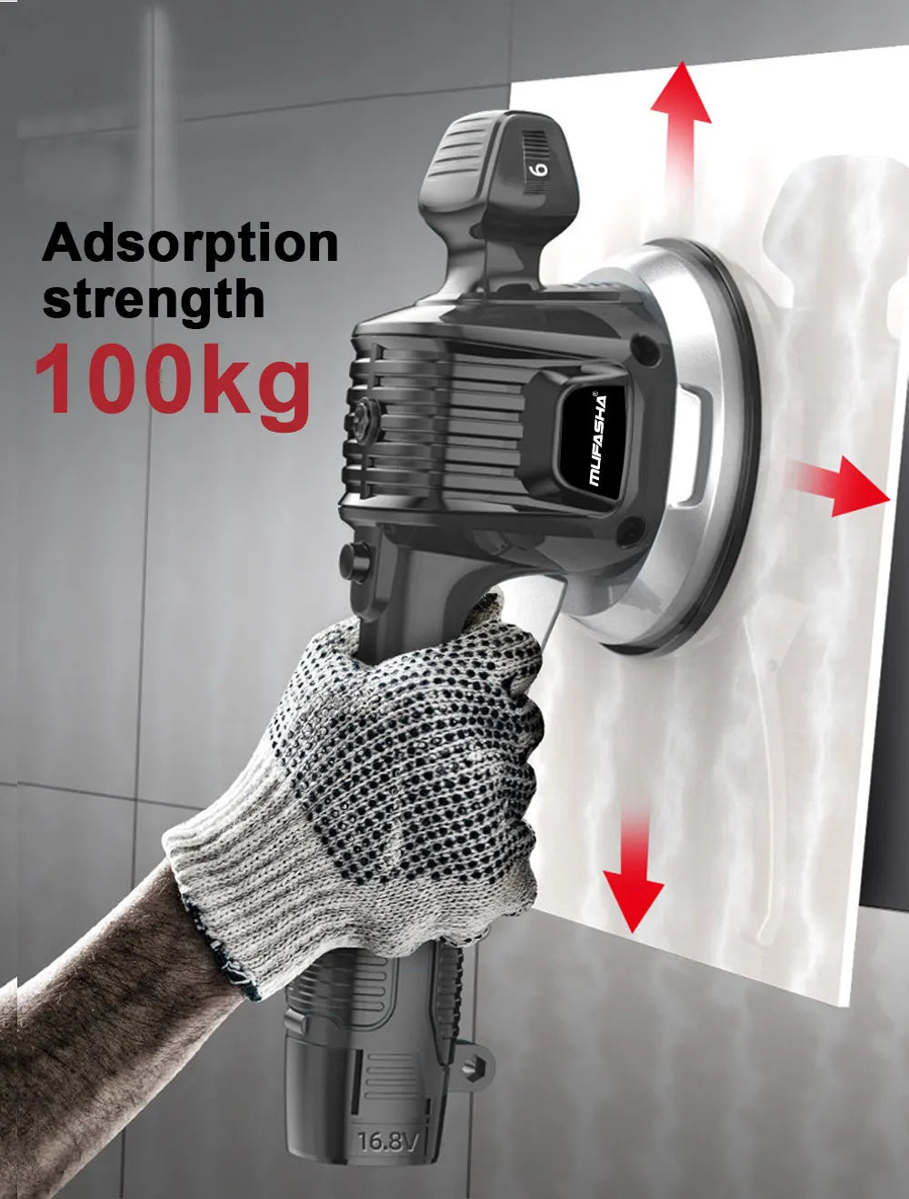 16.8V Tile Wibration Machine Wall Floor Automatic Tiles Leveling Tool Ceramic Tile Suction Cup Vibration Vibrator luvshop24