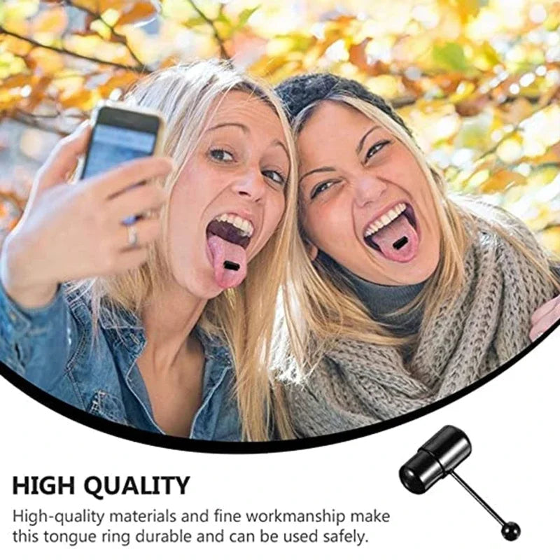 Stainless Steel Vibrating Tongue Ring Barbell Tongue Piercing Jewelry Tongue Body Piercing Barbell Tongue Rings Wholesale luvshop24