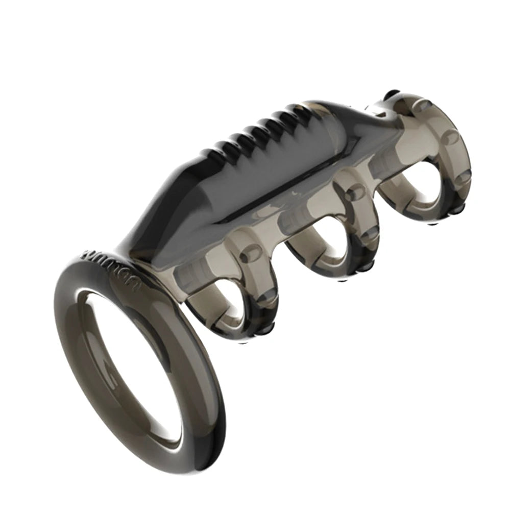 G Spot Stimulator Bullet Vibrator Cock Sleeve Penis Vibrating Ring Ejaculation Delay Strap on Dildo Enlargement Extender adult luvshop24