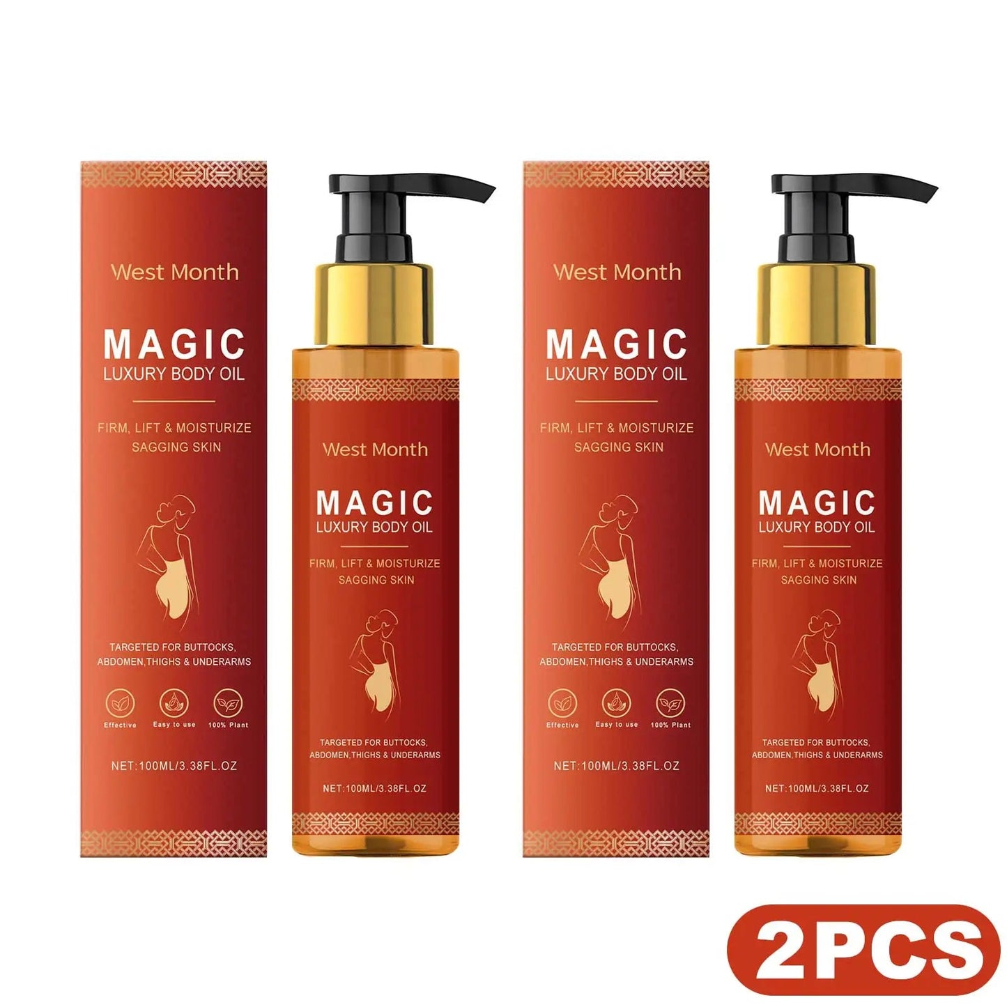 WEST MONTH Magic Luxury Body Oil for Glowing Skin Moisturizing Dry Skin Tightening Firming Chest Thighs Anti-Wrinkle Body Lotion luvshop24