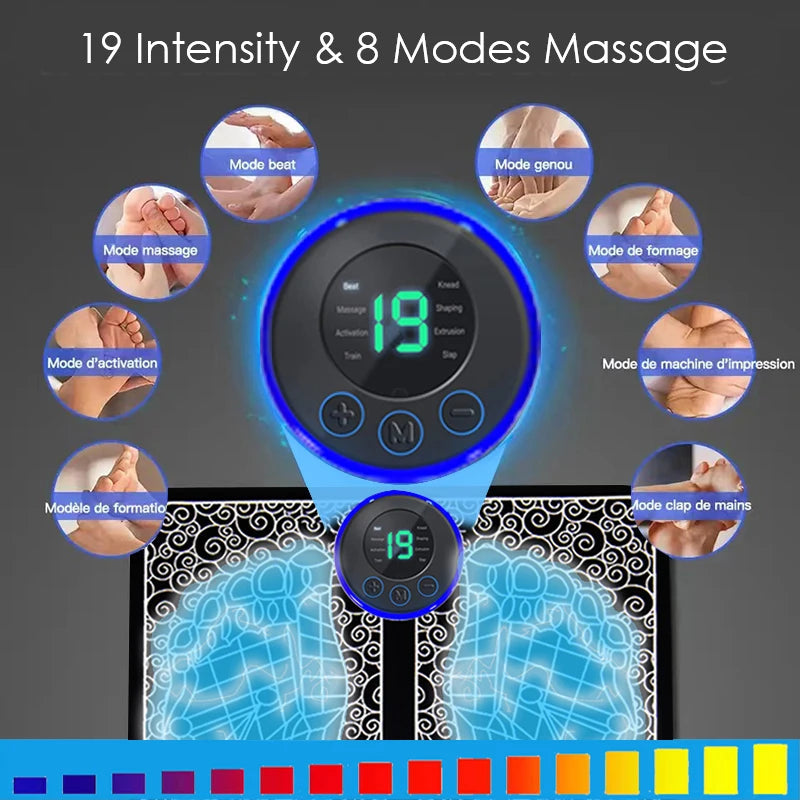 Electric Foot Massager Pad Muscle Massage Relaxation Trainer For Massage Fitness Outdoor Sport Home Family Relax luvshop24