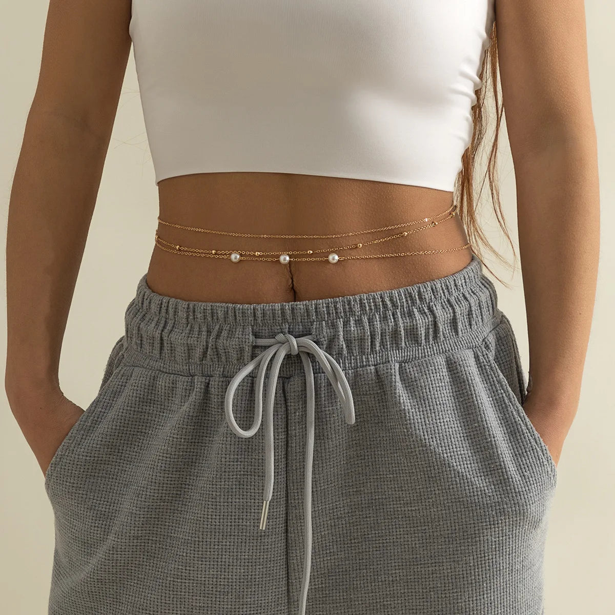 Summer Accessories Versatile Colorful Oil Drop Beads Chain Body Chain Bohemian Geometric Love Waist Chain Body Chains for Woman luvshop24