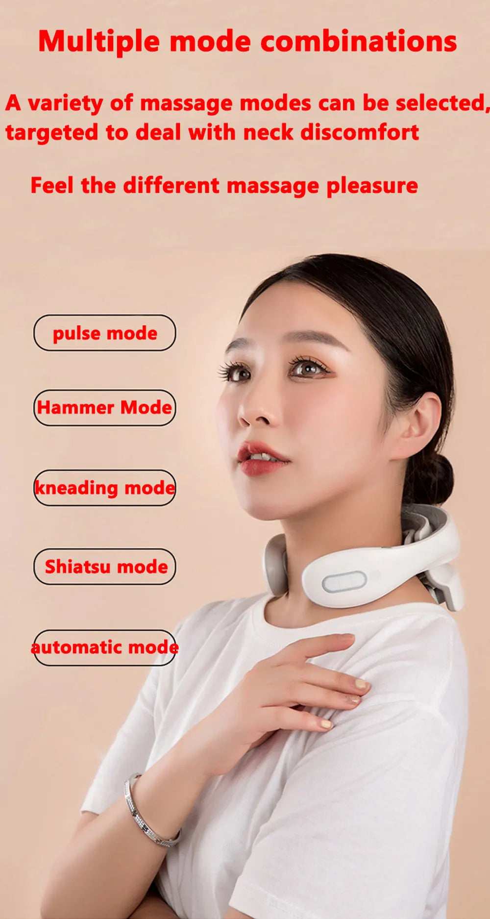Smart Neck Massage Instrument Portable Shoulder Neck Massage Cervical Vertebra Health Care Vibrator Heating Compress Massage luvshop24