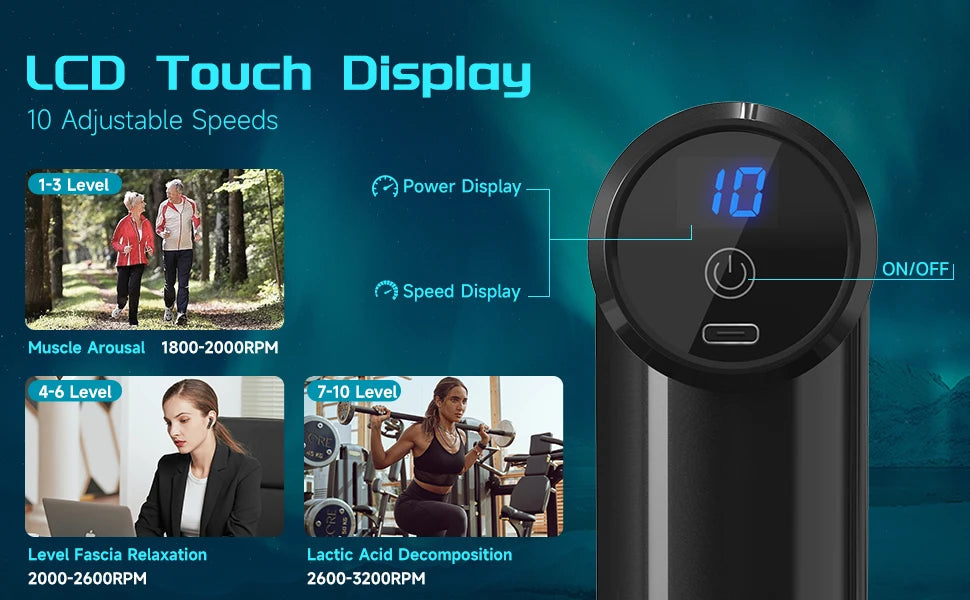 SEJOY Deep Tissue Muscle Vibrator Massager Gun Handheld Massage Gun Fascia Gun for Pain Relief luvshop24
