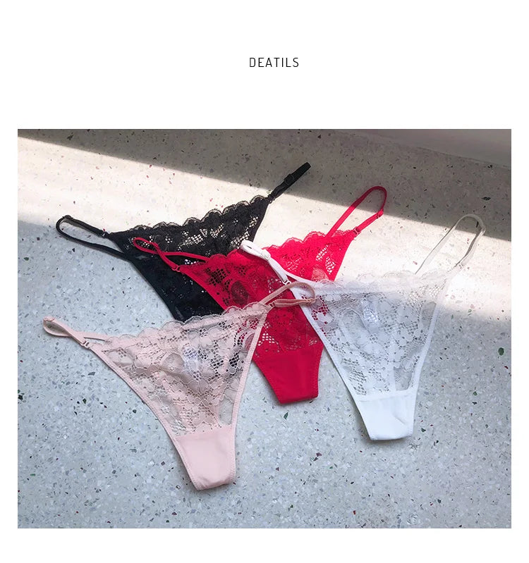 Lace G string Sexy Panties Women Underwear Briefs Hollow Out Thong High Quality Transparent Underpants Lingerie Girls Intimates luvshop24