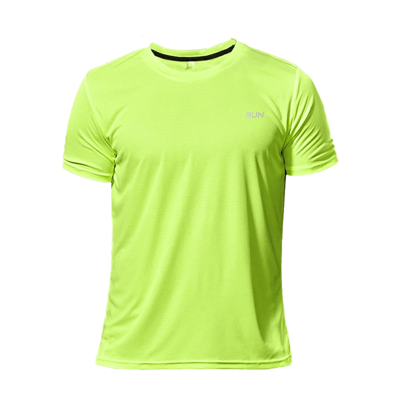 Sport Shirt 2024 Summer New 100% Polyester White Solid T Shirt Men Causal O-neck Basic T-shirt Male High Quality Running Tops luvshop24