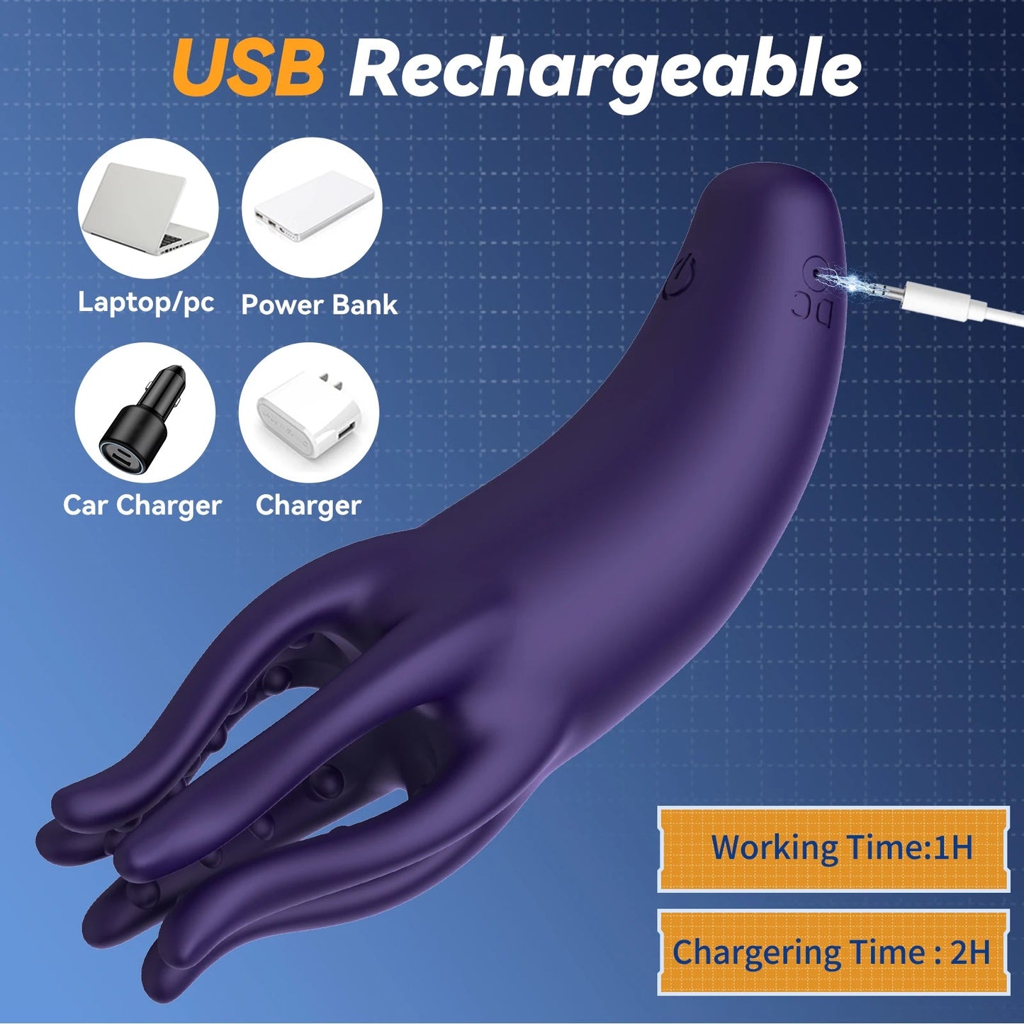 Glans Trainer for Men Powerful Vibrating Penis G Spot Masturbator Soft Fingertip Prolong Endurance Massage Vibrator Erotic Toys luvshop24