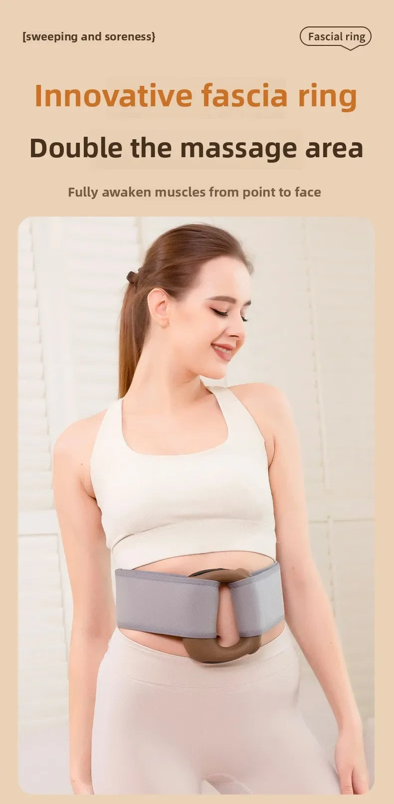 Vibration Fascia Massage Ring Portable Mini Shaking Machine for Shoulder Neck Back Pain Relief Yoga Massager luvshop24
