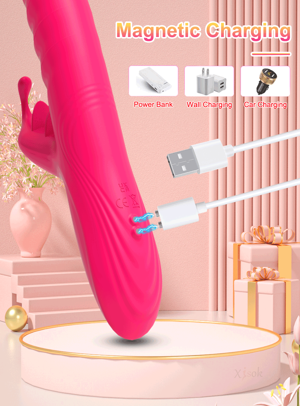 Rabbit Vibrator For Women Powerful G Spot Telescopic Rotating Clitoris Vagina Stimulator Female Masturbator For Adult Sexy Toys luvshop24