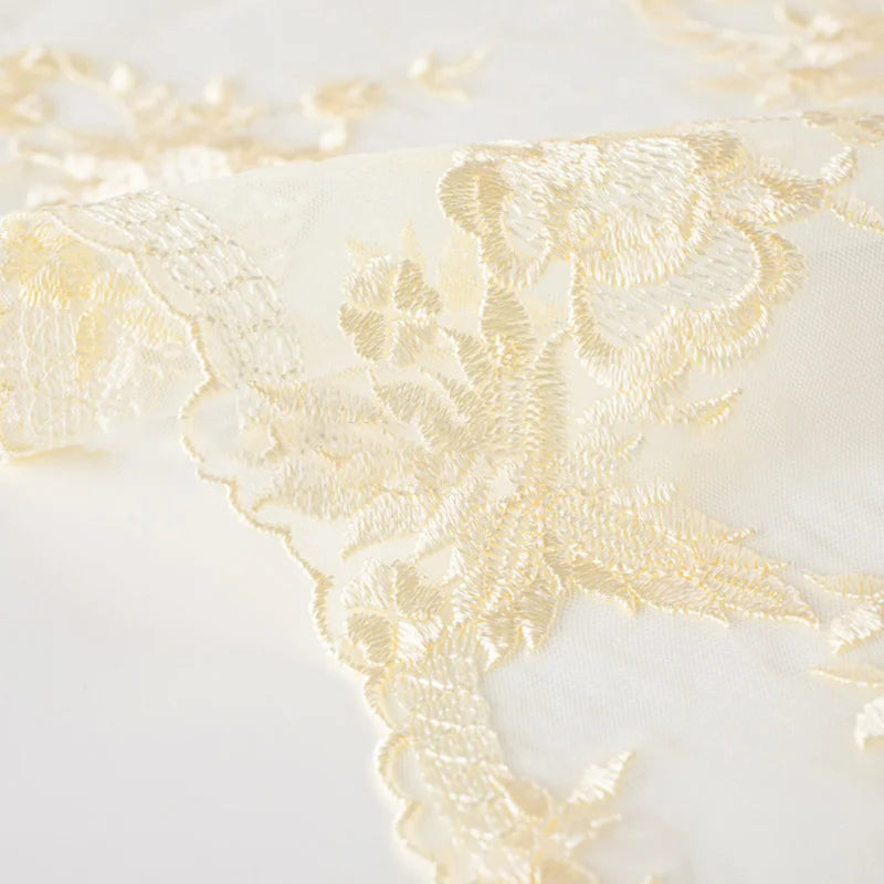 1 Yard Underwear Women Lace Fabric For Bra Dress Craft Trim Sewing Accessories Lace Tulle Embroidered Mesh Lace Drop Shipping luvshop24