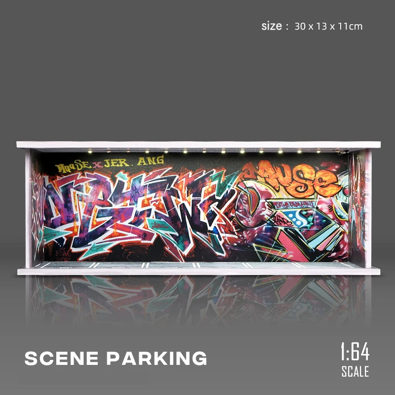 1/64 Garage scene Model Scene with Light Version Simulation Model Scene Decoration Collect (Excluding dolls and car models) luvshop24