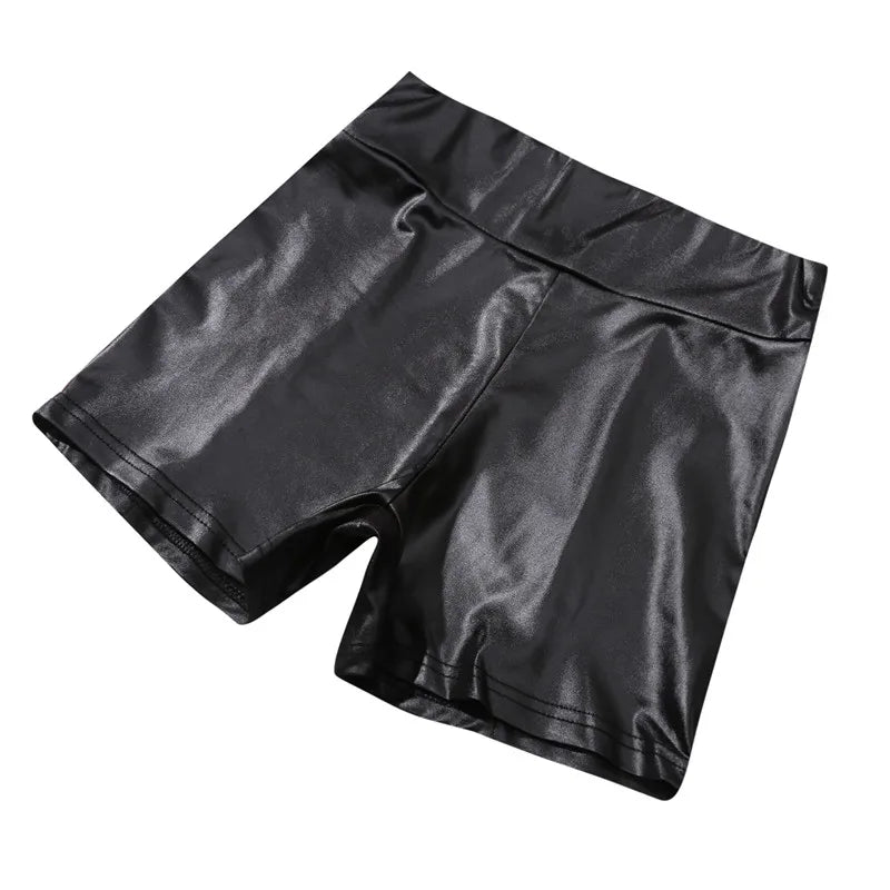 2024 Sexy Womens Shorts Shiny Elastic High Waist Shiny Faux PU Leather Short Pants Slim Hot Dance Clubwear Mini Shorts luvshop24