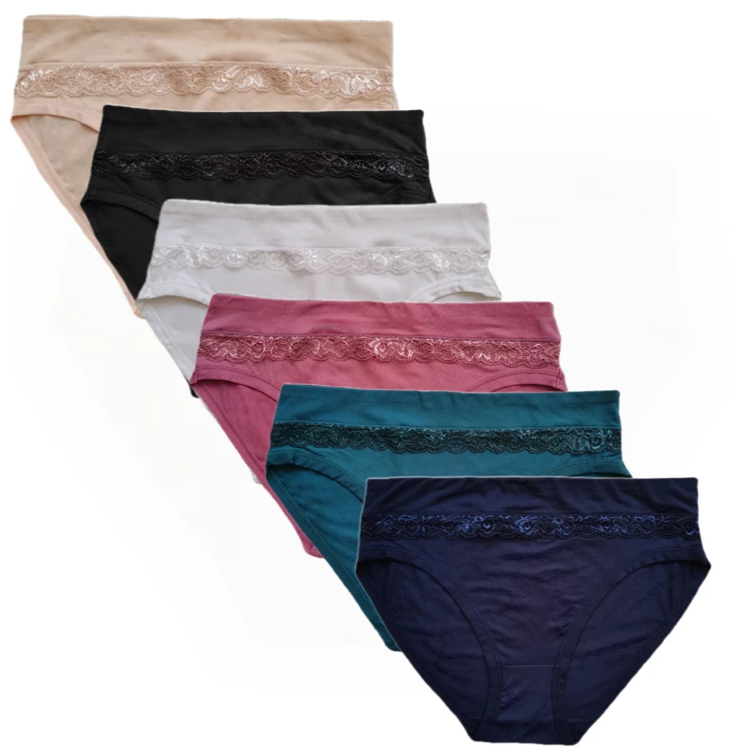 Lace Underwear Hipster,Large Size Women's Panties,Soft Bamboo Women's Briefs,High Cut Woman Underwear Panti,Female Underpants luvshop24
