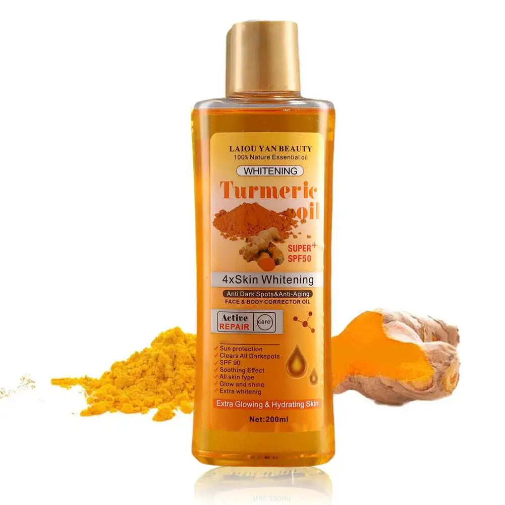 Turmeric Essential Oil Facial Body Massage oil Moisturizing Diffuser Aromatherapy Brightening Smoothing Body Face Skin Care 200m luvshop24