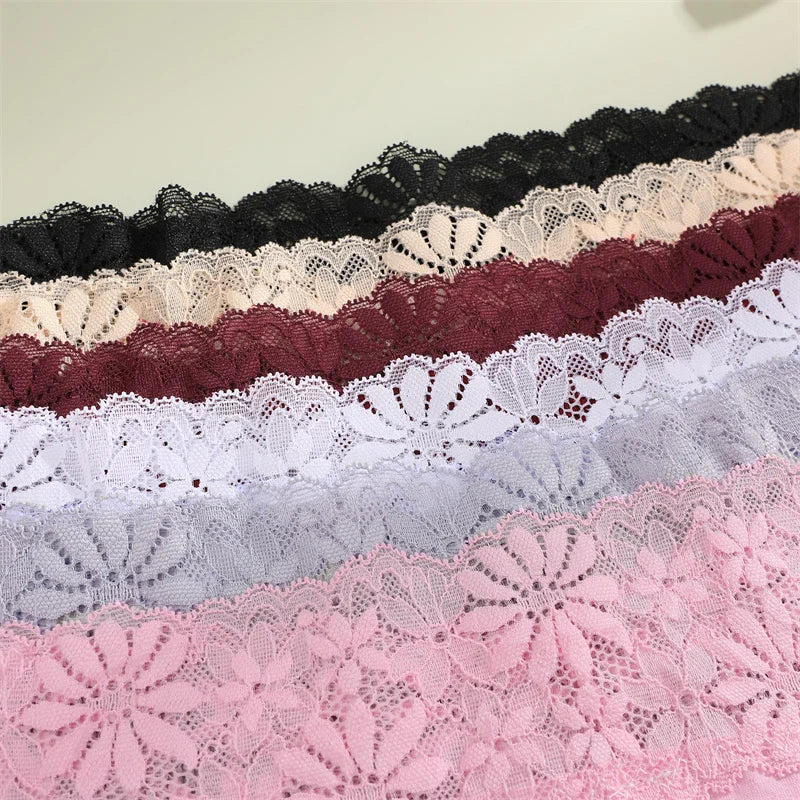 Lace Panties Women Cotton Briefs Female Comfortable Underwear 4PCS/Set Elstice Solid Color Panties Female Low Rise Sexy Lingerie luvshop24