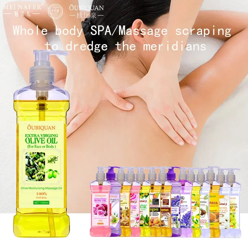 500ML Facial Body Massage Essential Oil Moisturizing Vegetable Oil Open Back Scraping Massage Essential Oil BB oil luvshop24