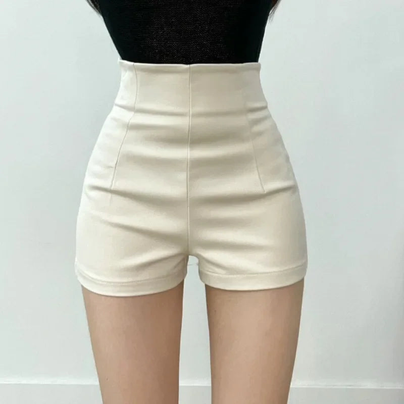 2024 New Women's High-waisted Slimming Spandex Shorts Sexy Tightening Hip Covering Versatile Casual Heat Pants Autumn luvshop24