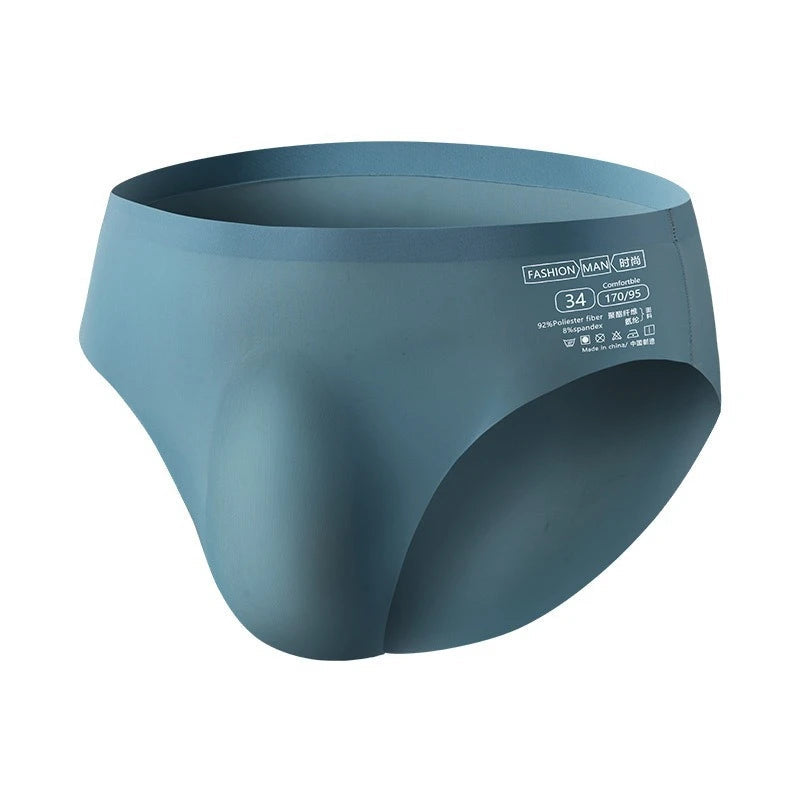Men's Ice Silk Seamless Briefs Summer New Ultra-thin Transparent Sexy Quick-drying Trendy Breathable Underwear Panties luvshop24