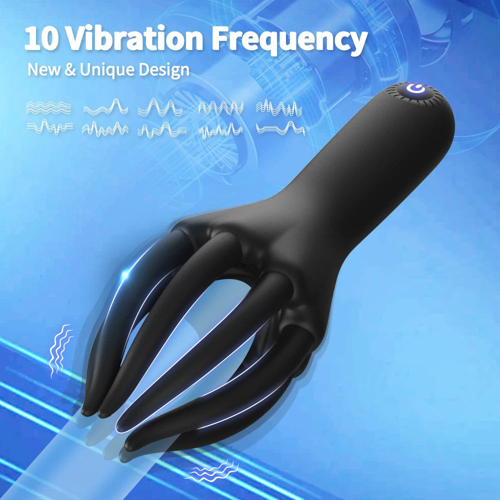 Glans Trainer for Men Powerful Vibrating Penis G Spot Masturbator Soft Fingertip Prolong Endurance Massage Vibrator Erotic Toys luvshop24