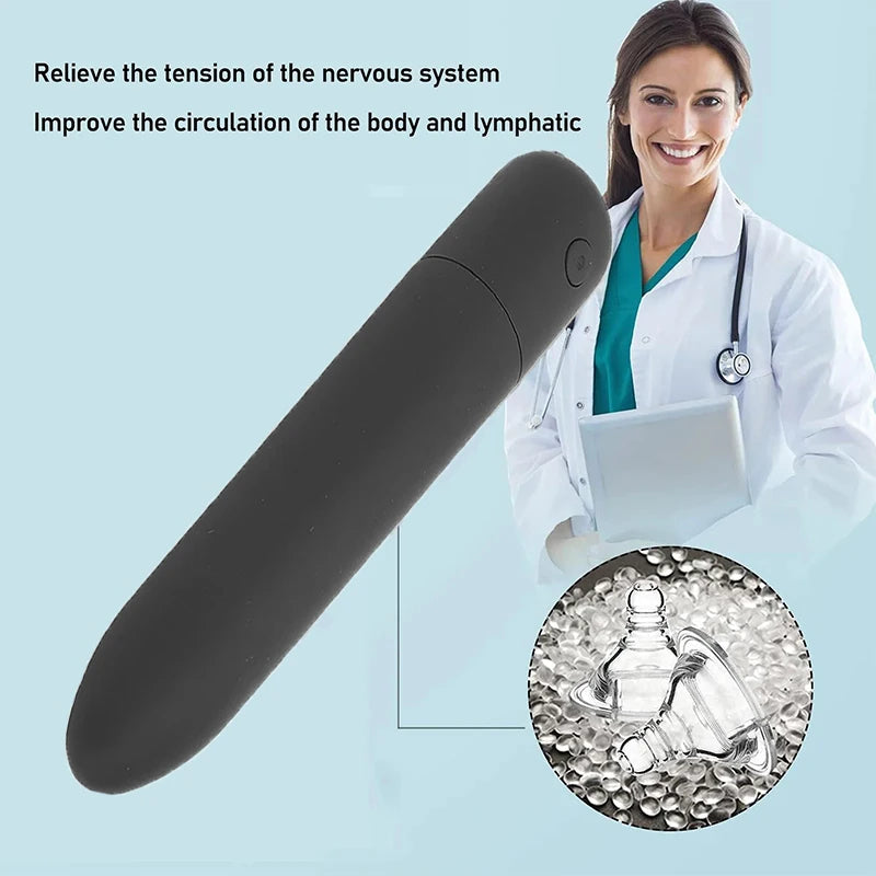 Mini Deep Tissue Massager Wand 10 Modes Portable Reduce Pain Improve Circulation Point Massage Handheld Wand for Shoulder luvshop24