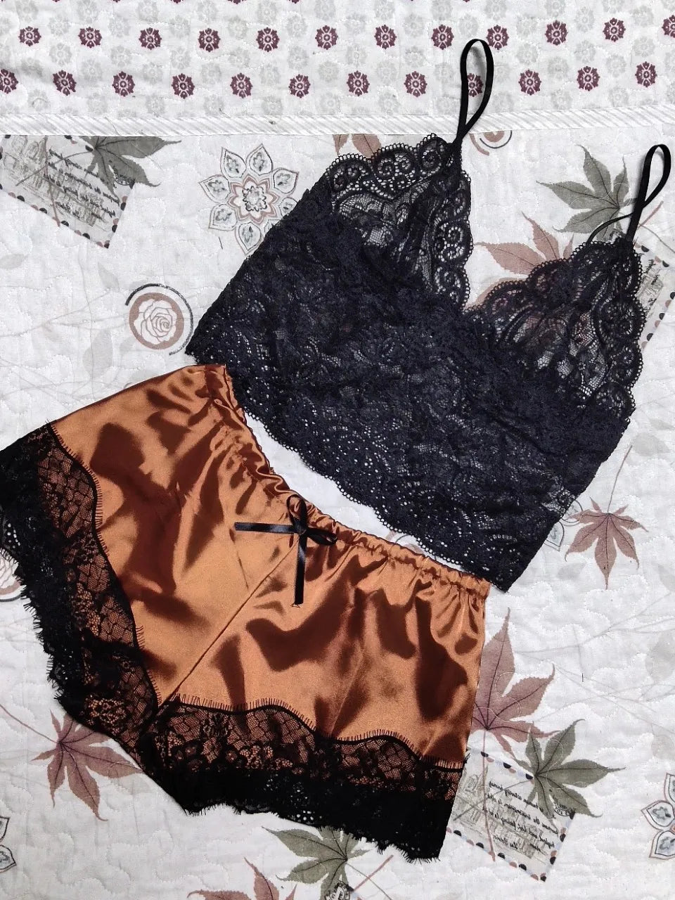 Lace Sleepwear Set for Women Sexy Transparent Sleeveless Tops Silk Shorts Pajamas Nightwear S-3XL Female Lingerie Sleep Wears luvshop24