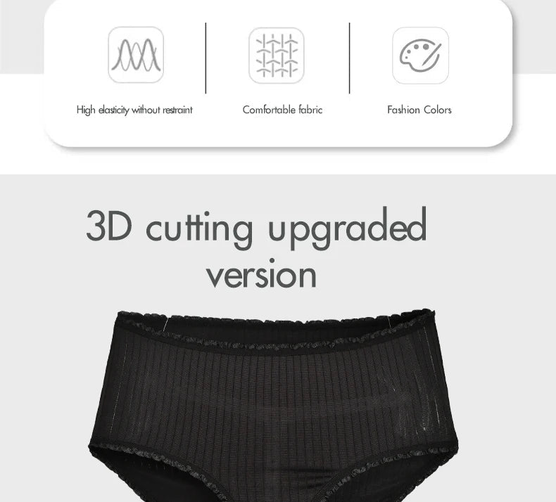 8pcs/lot Women Panties Milk Silk Girls Plus Size Underwear High Waist Briefs Breathable Solid Color Female Lingerie 38-100KG luvshop24