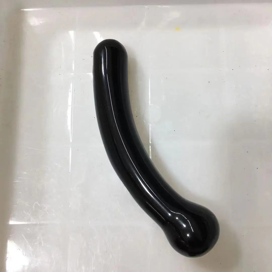 18cm Black Obsidian Yoni Massage Wand Magic Crystal Face Care Pleasure Stick For Women Body Massage Kegel Exercise Hearth Care luvshop24