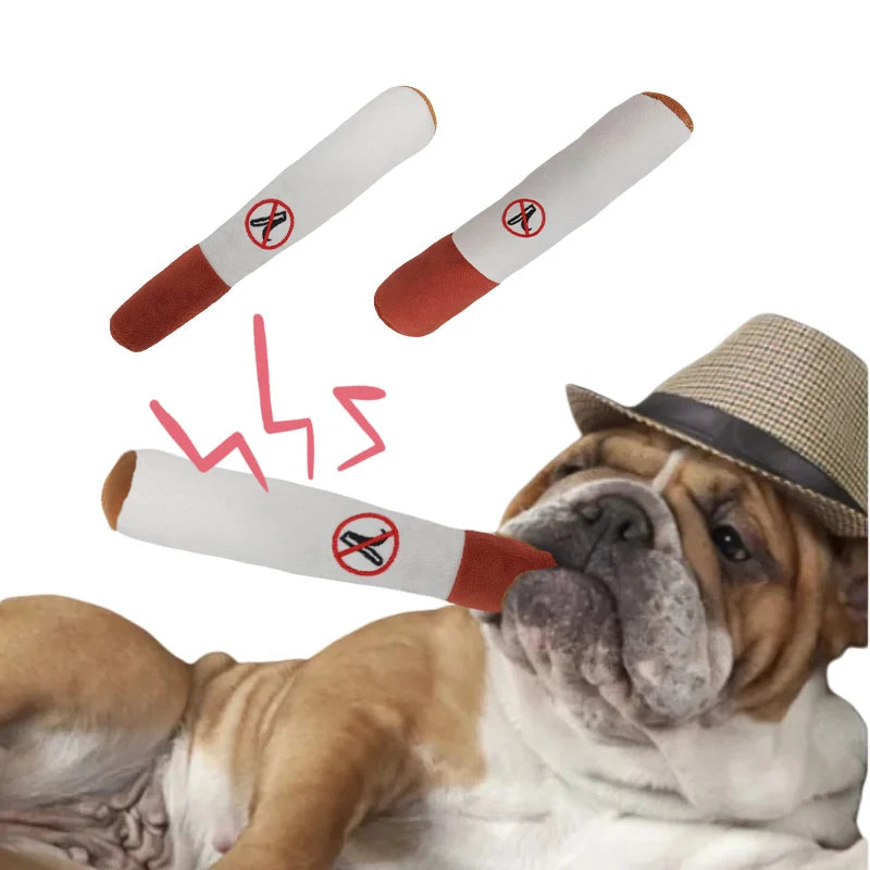 Interactive Dog Joint Sound Puppy Toys Cigar For Small Resistant Squeak Dogs Indestructible Dog Plush Chewing Toy Pet Bite Toys luvshop24