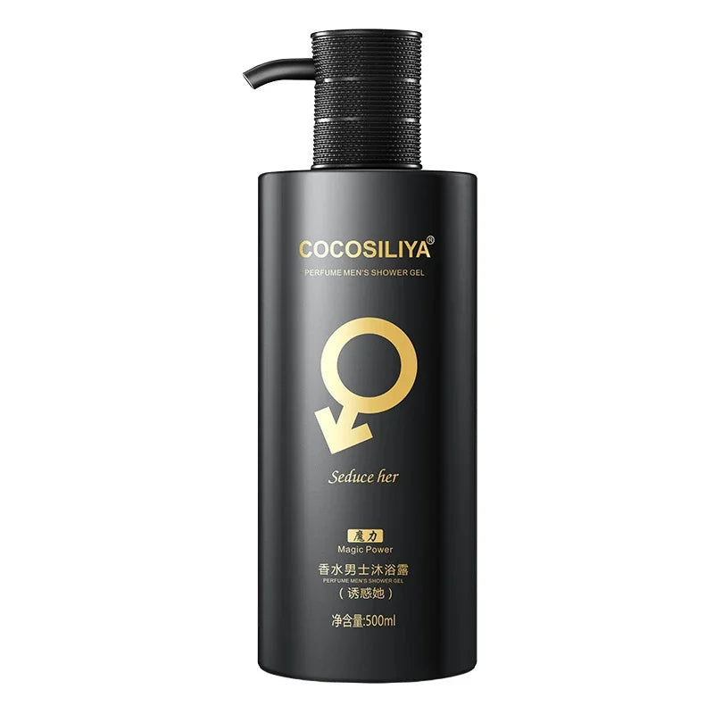 500ML Pheromone Shower Gel,Deep Cleaning Glamour Lure Bath Lotion with Charming Seductive Fragrance,For Man to Attract Woman luvshop24