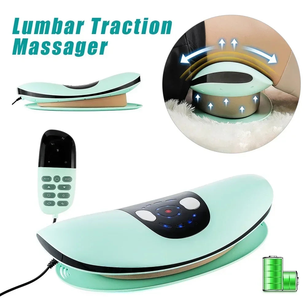 Electric Lumbar Traction Massager Adjustable Vibration Waist Massager Wa ist Spine Support Back Massage Machine Waist masajeador luvshop24