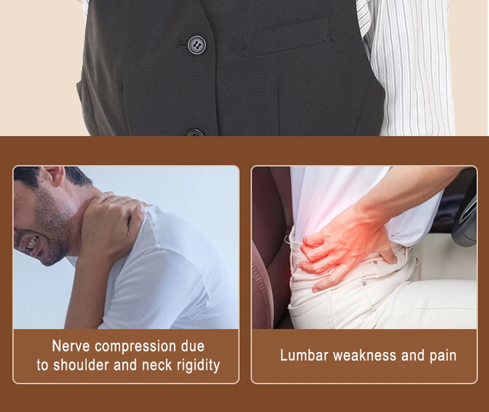 Portable Massager, Waist Massager, Full-body Muscle Relaxer, Car-portable Backrest Vibration Comfort Massager luvshop24