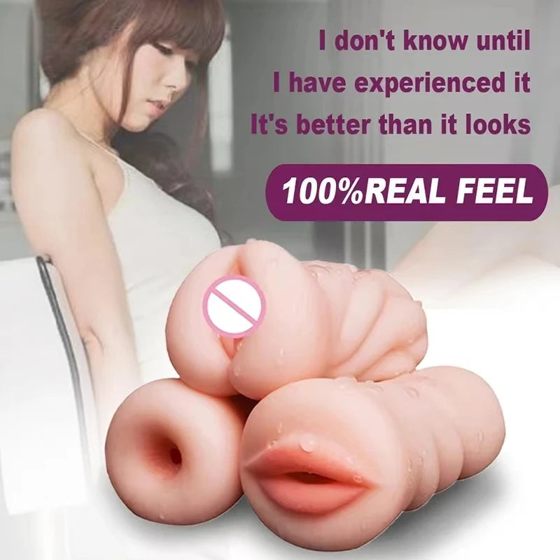 Sex Toys For Men Realistic Deep Throat Male Masturbator Silicone Artificial Mouth Vagina Anal Erotic Oral Sex Masturbator luvshop24
