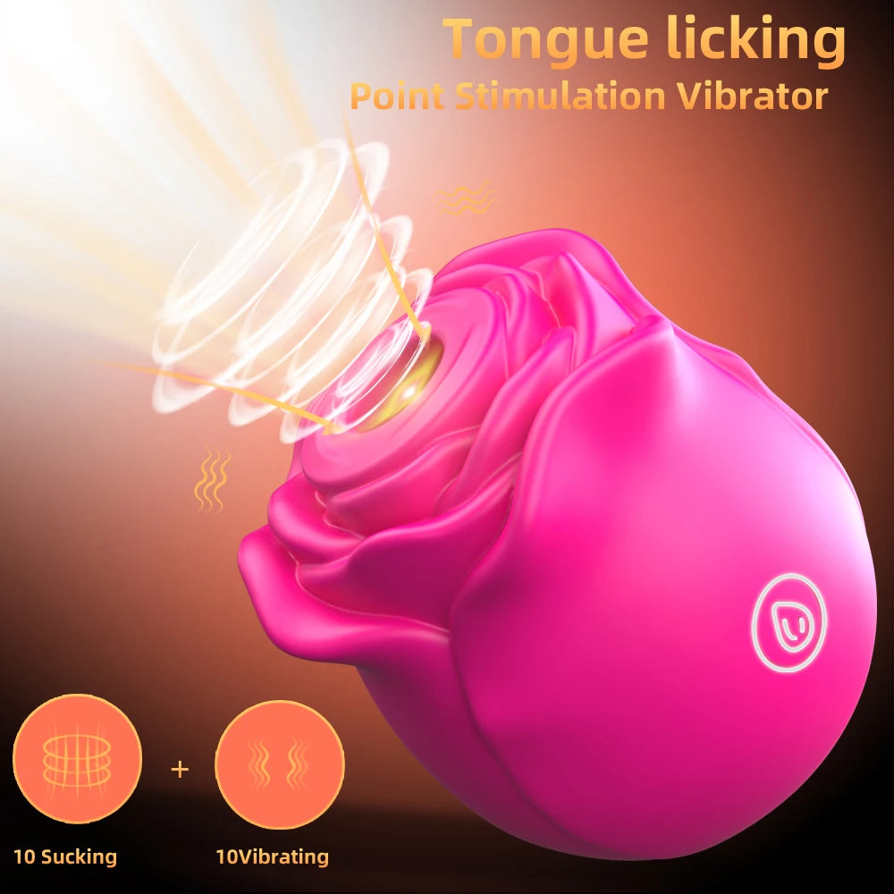 Rose Shape Vagina Sucking Vibrator Nipple Massager Clitoral Vacuum Stimulator Vibrating Female Masturbator Sex Toys for Adults luvshop24
