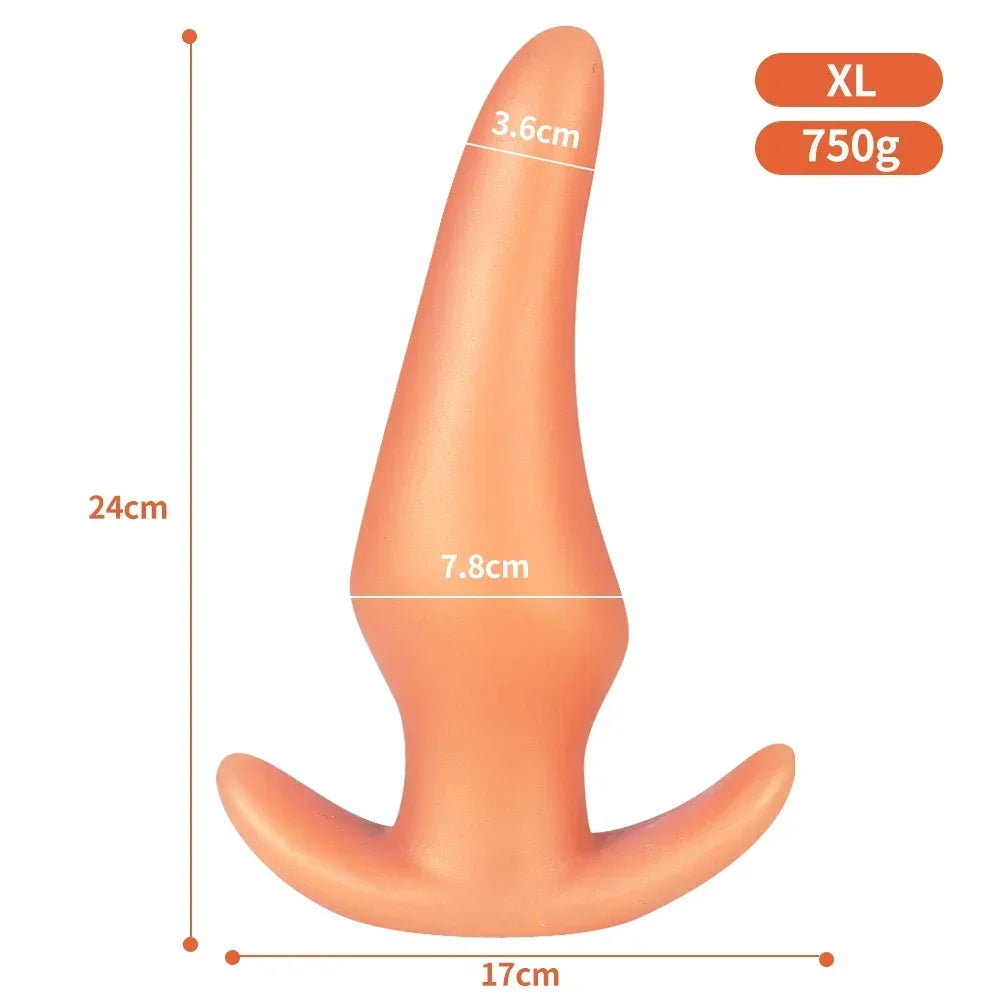 Wearable Anti Drop Soft Anal Plugs Prostate Massage Liquid Silicone Huge Butt Plug Anal Training Comfortable To Wear Butt Plug luvshop24