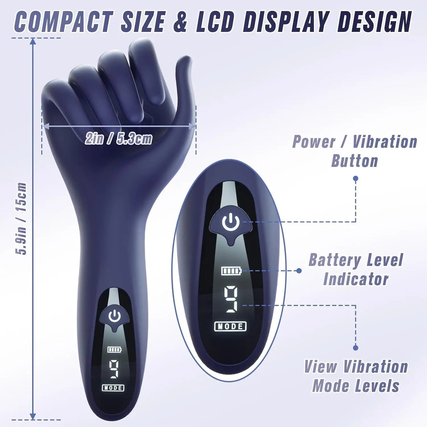 Sex Toys for Men Rechargeable Penis Massager with 9 Vibrators Male Masturbator Delay Lasting Glans Trainer Men's Glans Vibrator luvshop24